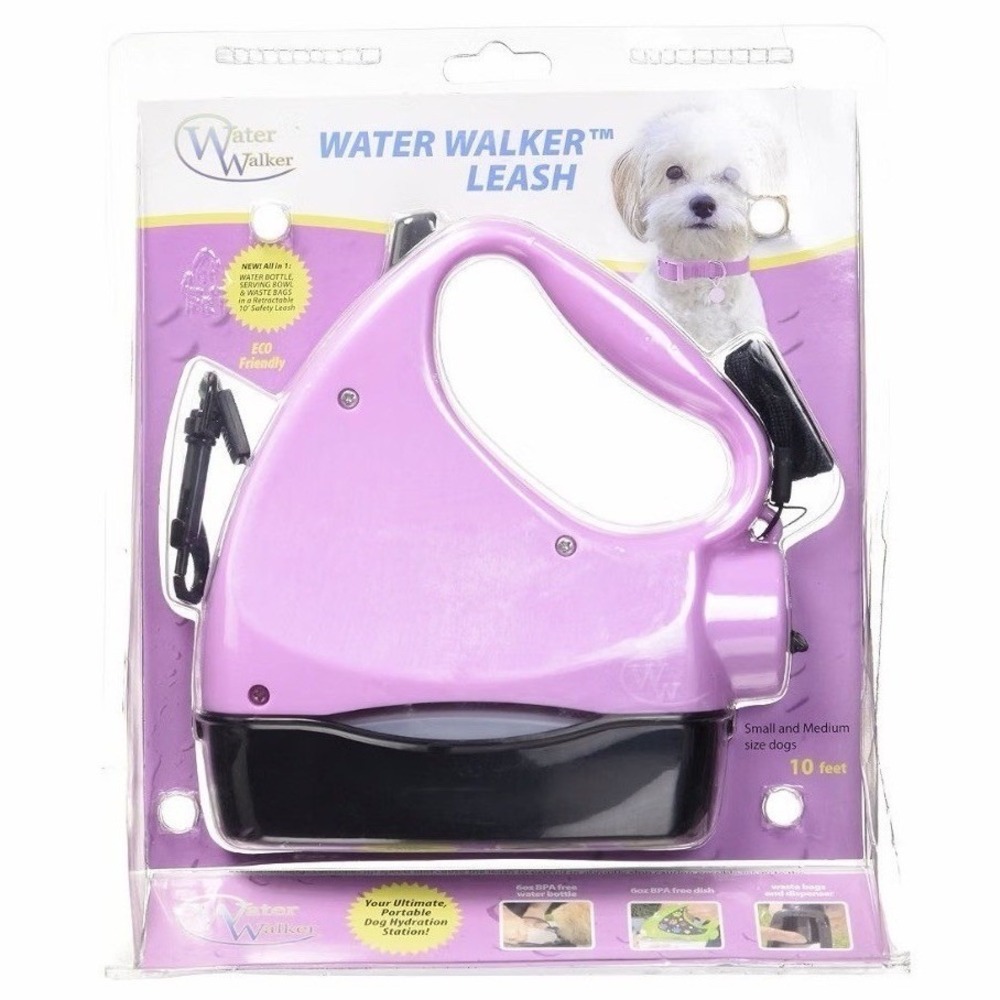 Refined Canine, 4-in-1 Water Walk Leash up to 44lbs, Pink m, Pink/Black